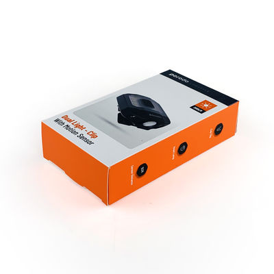 Fabrica personalizada Clip Led linterna de lámpara de encendido caja de embalaje Cabeza de la lámpara de papel cajas con inserción de papel para la luz doble