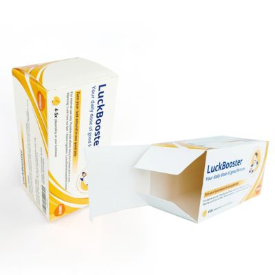 Venta al por mayor Logotipo personalizado Medicina plegable Caja de papel Suplementos de cuidado de la salud Embalaje Pequeñas empresas Uso para píldoras