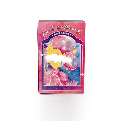 OEM Impresión a medida tira de lágrimas de caja ciega Cajas de misterio sorpresa juguetes de arte embalaje cartón plegable caja de papel regalo