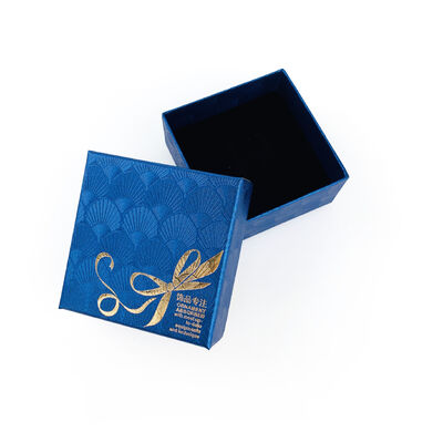 Cajas rígidas personalizadas con textura de perlas en papel especial envasado en caja de joyería con logotipo personalizado